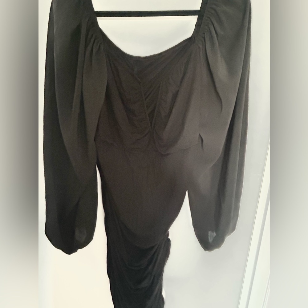 SHEIN Curve Black Ruched Dress